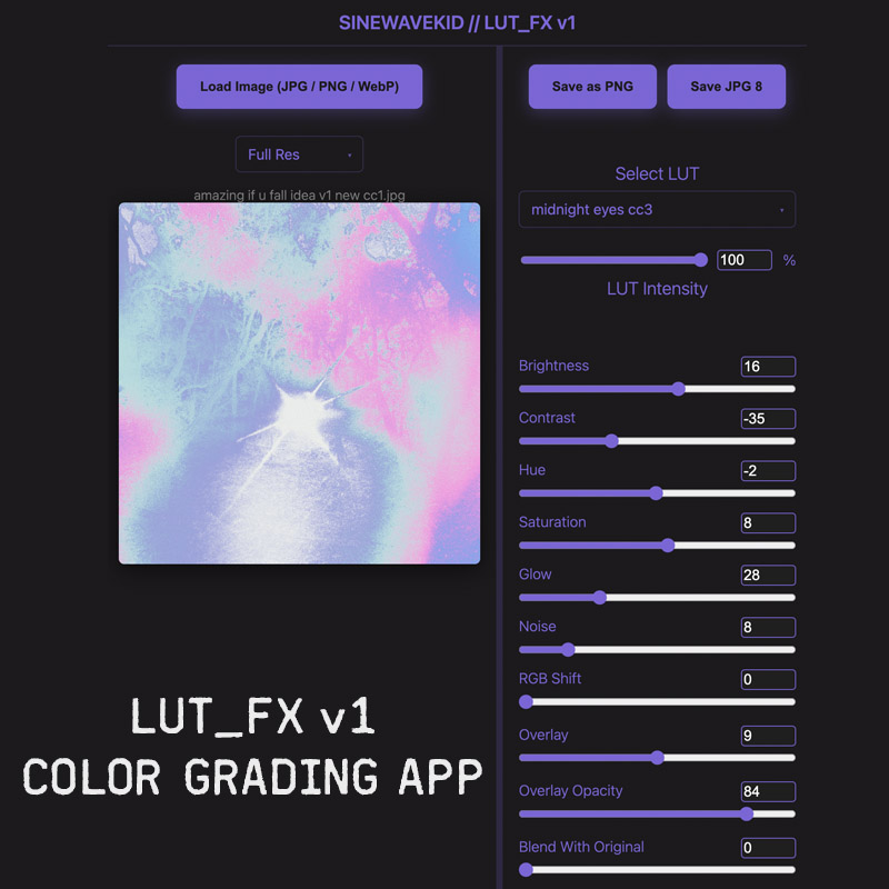 LUT FX v1 color grading app